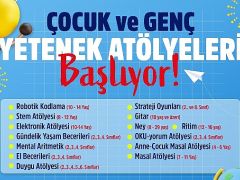 Çocuk ve Genç Yetenek Atölyeleri başlıyor