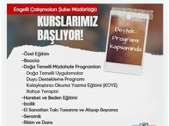 Engelli yurttaşlar için kurs dönemi başlıyor