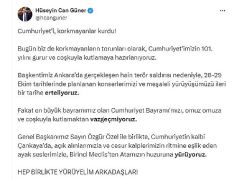 Çankaya Belediye Başkanı Hüseyin Can Güner’in Cumhuriyet Bayramı Etkinlikleri ile İlgili Açıklaması