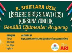 LGS kursları için gönüllü eğitmen başvuruları başladı