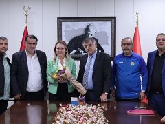 Amatör spor kulüplerinden Başkan Mutlu’ya ziyaret