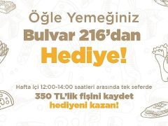 Bulvar 216’da Öğle Yemeği Harcamalarınız Hediye Kazandırıyor!