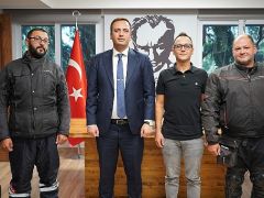 Moto kuryelerden Başkan Eşki’ye teşekkür ziyareti