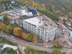 Teleferik otoparkında kaba inşaat bitmek üzere