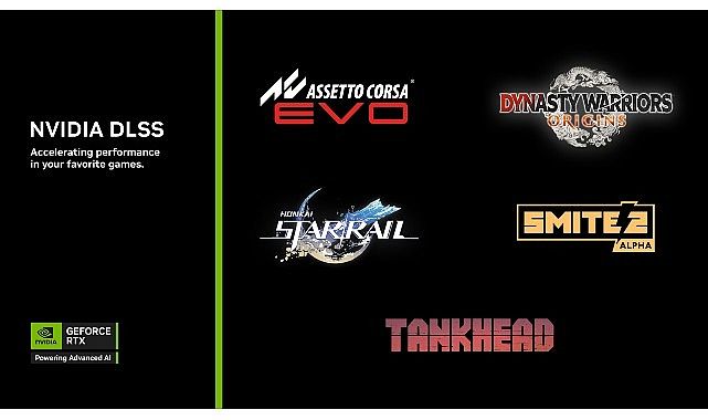 Assetto Corsa EVO, DYNASTY WARRIORS: ORIGINS, SMITE 2 ve Honkai: Star Rail DLSS ile Güçleniyor