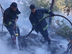 Antalya Büyükşehir itfaiyesinden orman yangınına müdahale